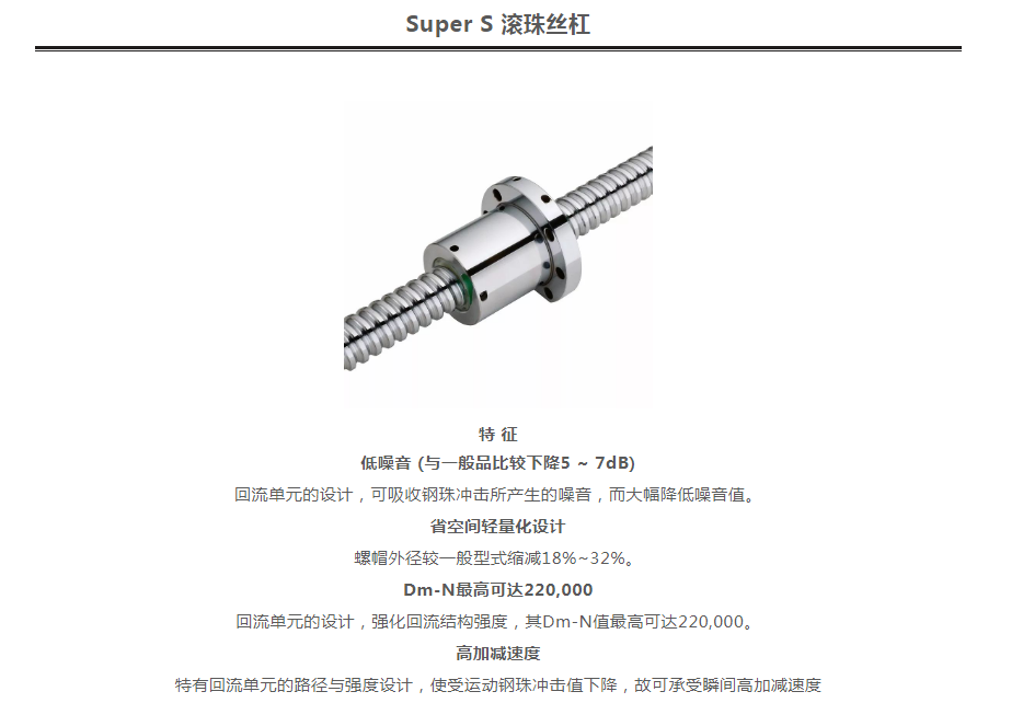 上銀滾珠絲桿